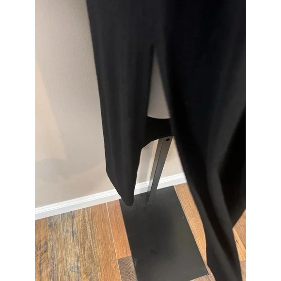 Eileen Fisher Sleeveless Black Knit Small Viscose Bld Dress Small Side Slits - Picture 2 of 7